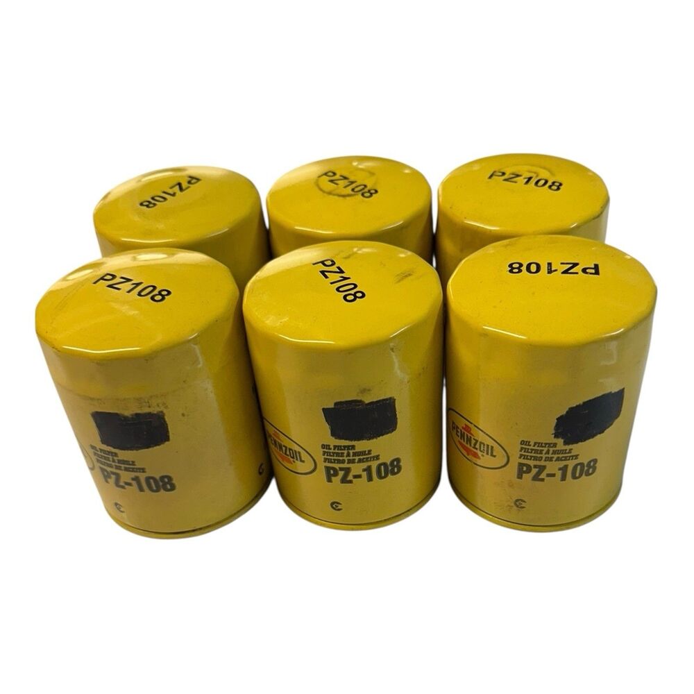 Lot of 6 Pennzoil Screw-On Oil Filter PZ-108 NOS NEW